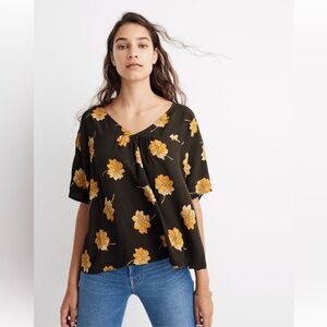 Madewell Rhyme Top in Floral Print Size Medium